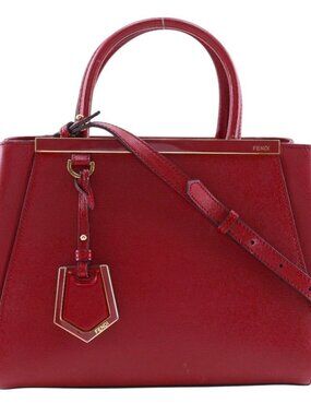 FENDI Petite to Jules Handbag 8BH253 2WAYShoulder Red leather Women